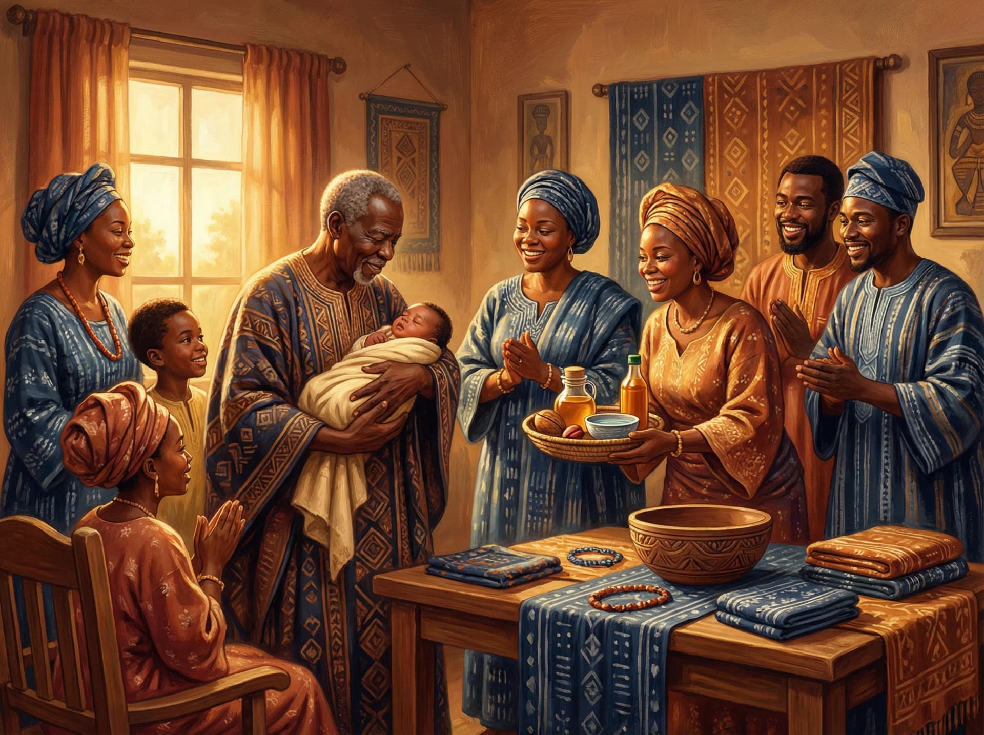 Yoruba heritage illustration showing rich cultural detail